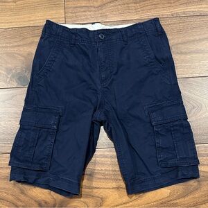 GAP Kids Navy Blue Cargo Shorts with Adjustable Waistband Size 14